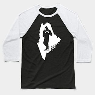 Maine Bigfoot Baseball T-Shirt